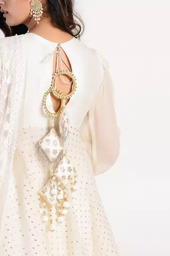 Ivory Pearl Garden Anarkali