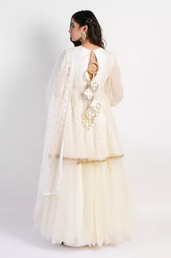 Ivory Pearl Garden Anarkali
