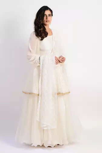 Ivory Pearl Garden Anarkali