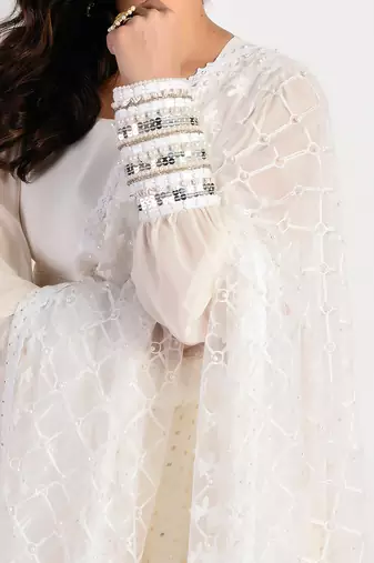 Ivory Pearl Garden Anarkali