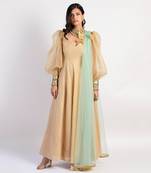champagne gold anarkali