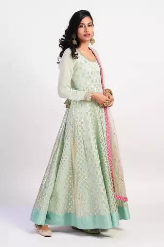 mint green Peppermint Anarkali
