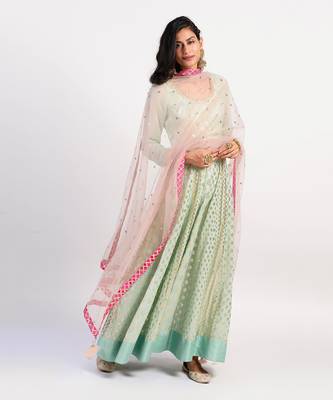 mint green Peppermint Anarkali 1