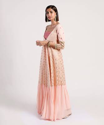 Pink & Peach anarkali 2