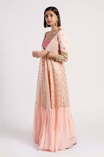 Pink & Peach anarkali