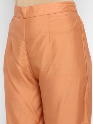 Peach embroidered chanderi salwar 3