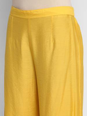 Yellow embroidered chanderi salwar 3