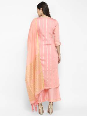 Baby-pink embroidered chanderi salwar 5