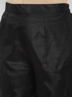 Black plain silk blend salwar 3