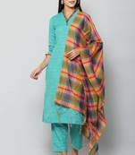 Turquoise gotta patti cotton salwar