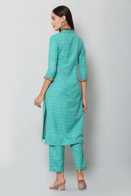 Turquoise gotta patti cotton salwar 4