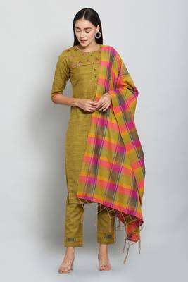 Mehendi embroidered cotton salwar 1