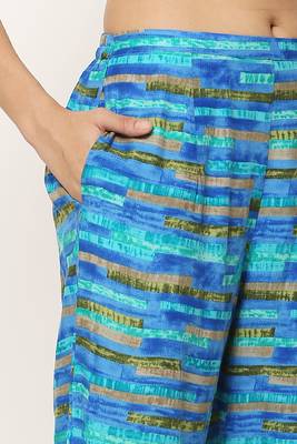 Blue self design viscose rayon salwar 2