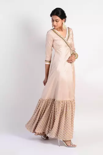 peach Dusty Rose Angrakha