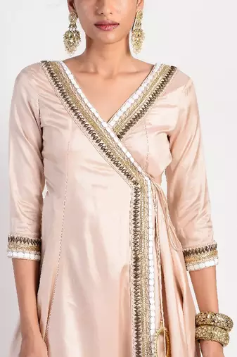 peach Dusty Rose Angrakha