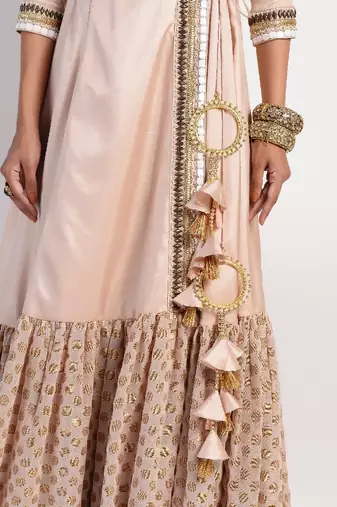 peach Dusty Rose Angrakha