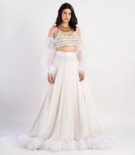Pearl Daisy white Lehenga