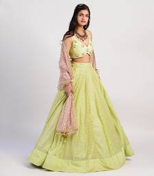 lime green Sorbet Lehenga