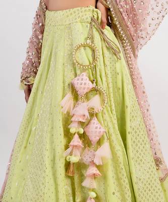 lime green Sorbet Lehenga 4