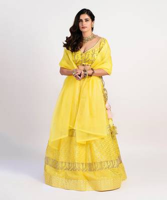 yellow maize lehenga 1