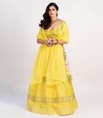 yellow maize lehenga