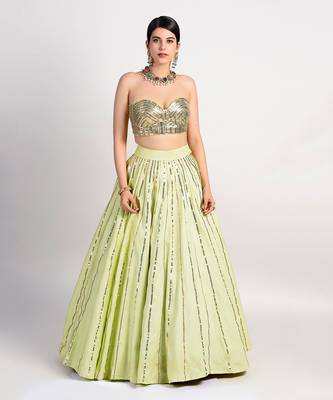 Frisco lime green lehenga 1
