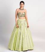 Frisco lime green lehenga