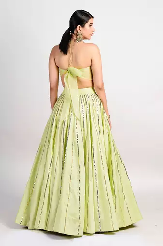 Frisco lime green lehenga