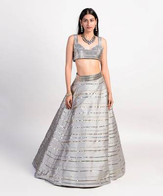 silver grey stardust outshine lehenga 3