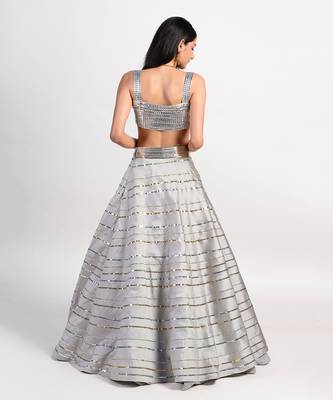 silver grey stardust outshine lehenga 4