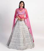 silver grey stardust outshine lehenga