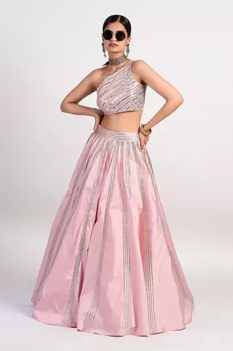 Stereo pastel Pink lehenga
