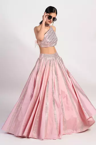 Stereo pastel Pink lehenga