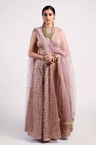 shady lilac lehenga