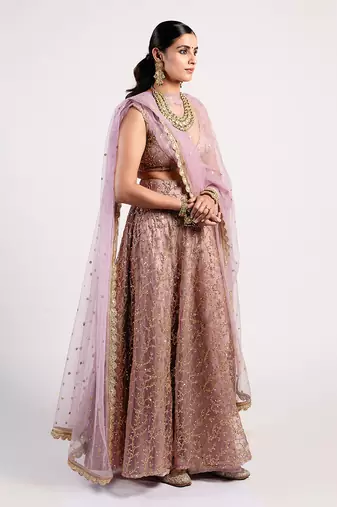 shady lilac lehenga