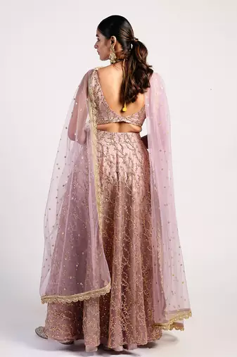 shady lilac lehenga