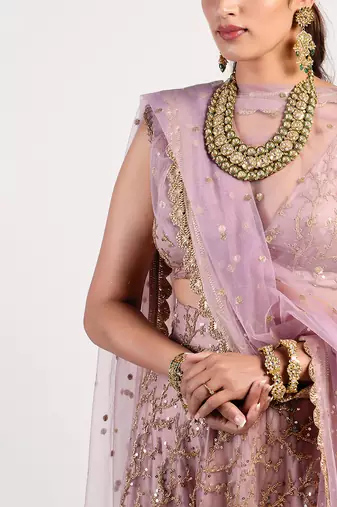 shady lilac lehenga