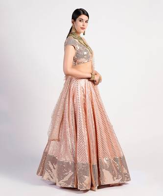 sunset peach drive lehenga 2