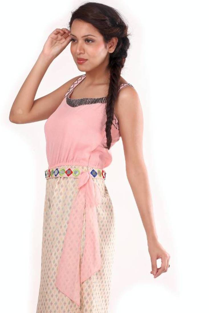 Ethnic Fusion Delicate Palazzo Jumpsuit Ethniche by Swati Kain 57404