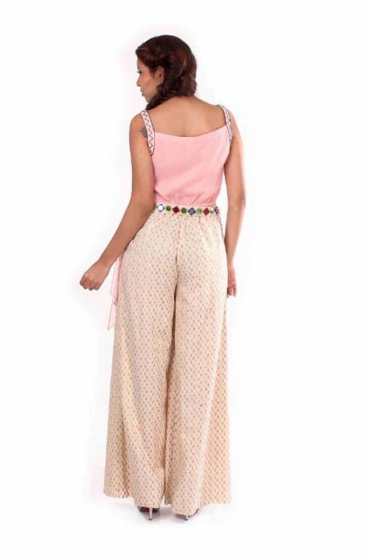 Ethnic Fusion Delicate Palazzo Jumpsuit Ethniche by Swati Kain 57404