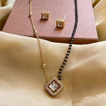 White diamond mangalsutra 1