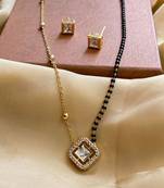 White diamond mangalsutra