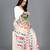 White woven cotton silk saree with blouse