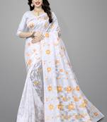 Gold Woven Cotton Silk Saree With Blouse Without Blouse