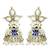 Blue Meenakari Lotus Pearl Jhumki earring for women