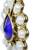 Dangling Flower Gold Plated Pearl Blue Earring for Women