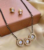 White diamond mangalsutra