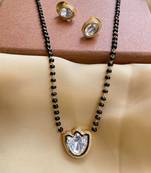 White diamond mangalsutra