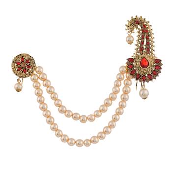 Indian Bollywood Traditional Kalangi Kilagi Brooch for Turban Safa for Men's Boys Wedding(Safa Exclude) 1