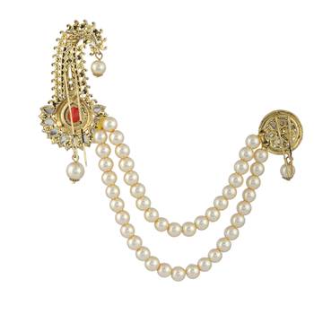 Indian Bollywood Traditional Kalangi Kilagi Brooch for Turban Safa for Men's Boys Wedding(Safa Exclude) 2